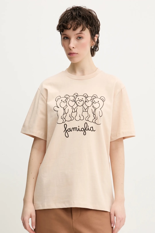 Inbetweeners tricou din bumbac S5TWUATH031 bej SS25