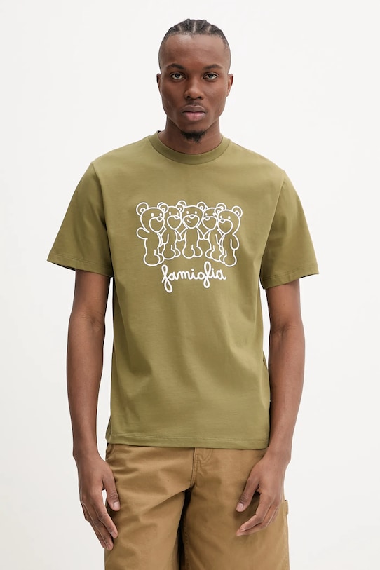 Inbetweeners tricou din bumbac print verde S5TWUATH031