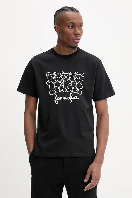 Inbetweeners tricou din bumbac S5TWUATH031 negru SS25