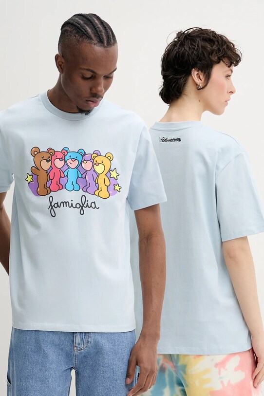 Inbetweeners tricou din bumbac print albastru S5TWUATH040
