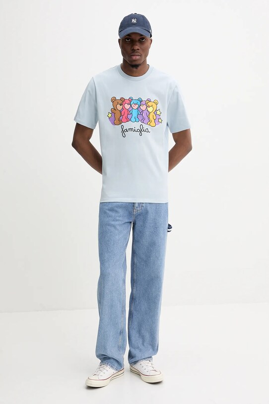 Inbetweeners tricou din bumbac S5TWUATH040 albastru SS25