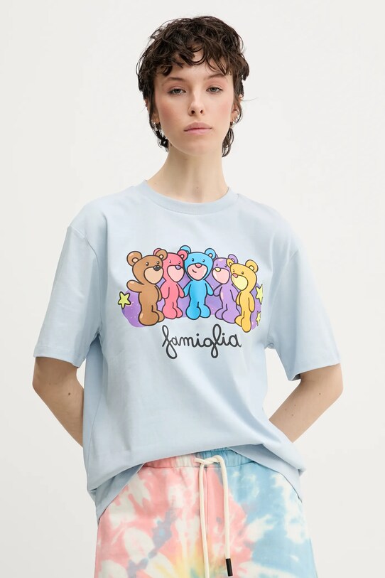 Inbetweeners tricou din bumbac S5TWUATH040 albastru