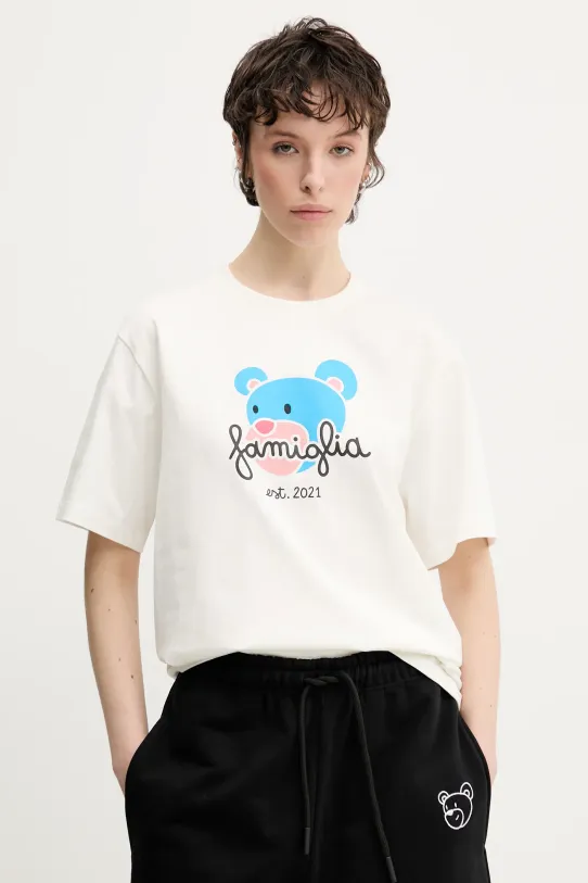 Inbetweeners t-shirt bawełniany S5TWUATH043 beżowy SS25