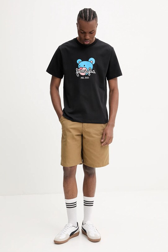 Odzież Inbetweeners t-shirt bawełniany S5TWUATH043 czarny