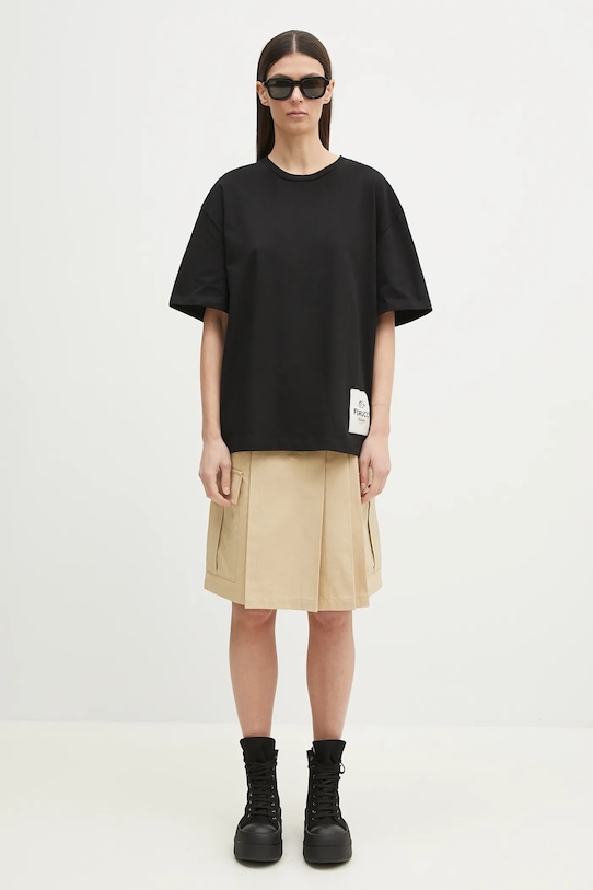 Бавовняна футболка Fiorucci Logo Label Boxy Fit U02SPTSH103CJ01BK01