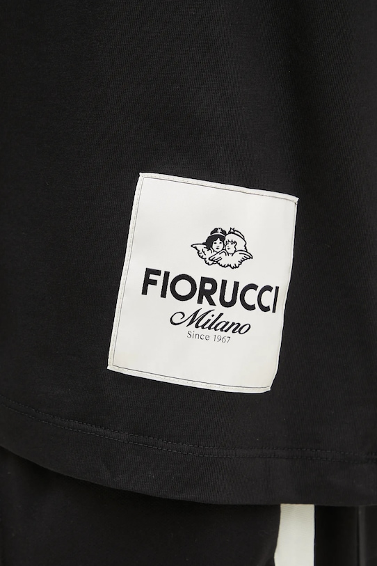 Бавовняна футболка Fiorucci Logo Label Boxy Fit U02SPTSH103CJ01BK01