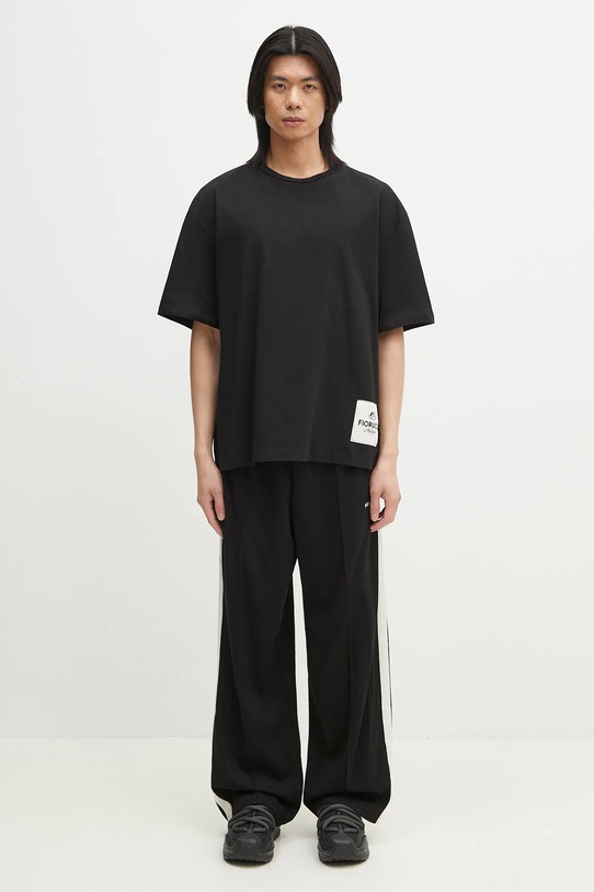 Bavlněné tričko Fiorucci Logo Label Boxy Fit U02SPTSH103CJ01BK01