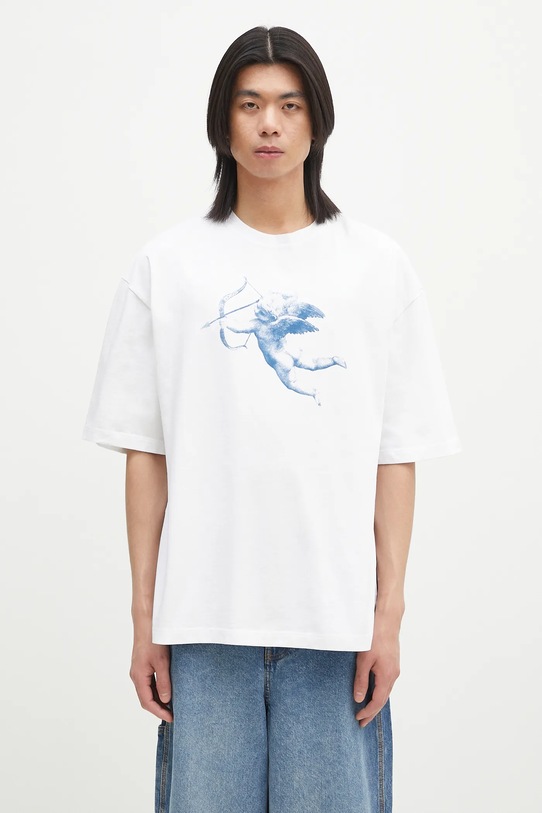 Fiorucci tricou din bumbac Cupid Print Relaxed Fit print alb U02SPTSH101CJ01WH08