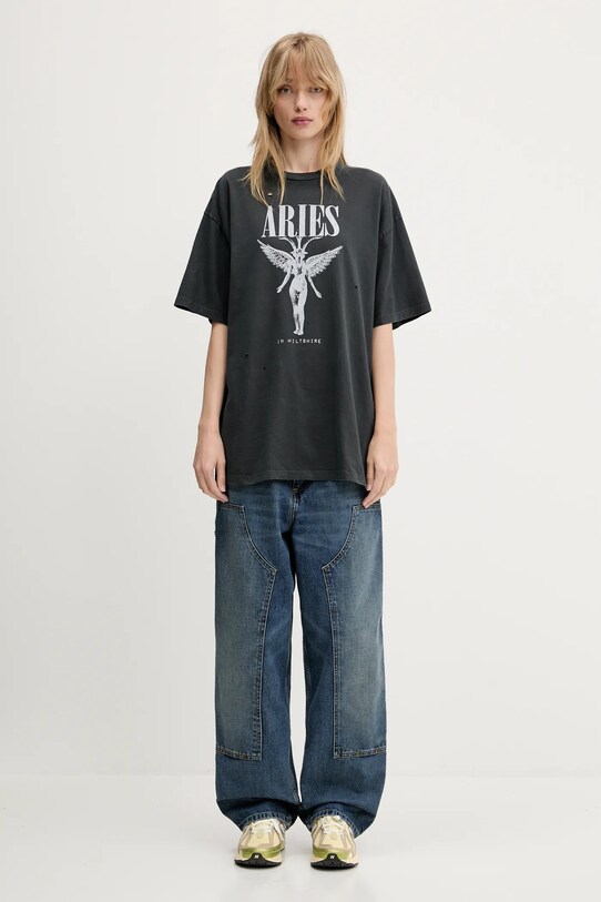 Памучна тениска Aries Destroyed Nirvana SS Tee AR6001803