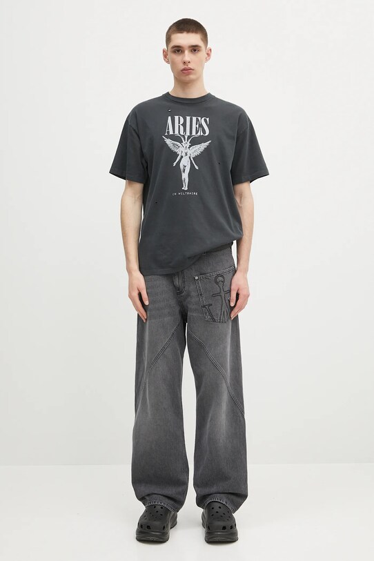 Памучна тениска Aries Destroyed Nirvana SS Tee AR6001803