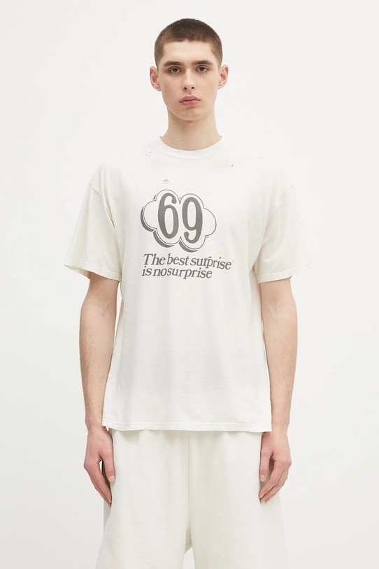 Aries t-shirt bawełniany Destroyed 69 SS Tee