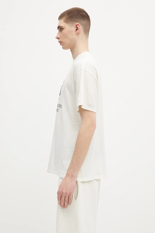 Ρούχα Βαμβακερό μπλουζάκι Aries Destroyed 69 SS Tee AR6006903 μπεζ