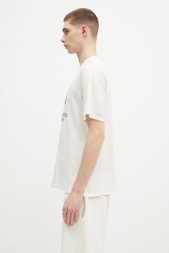 Clothing Aries cotton t-shirt Destroyed 69 SS Tee AR6006903 beige