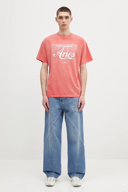 Bavlněné tričko Aries Sunbleached Cola SS Tee AR6262203