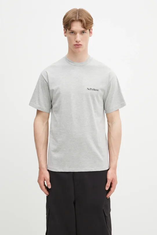 Bavlněné tričko No Problemo Mini Problemo SS Tee relaxed šedá NP6000903