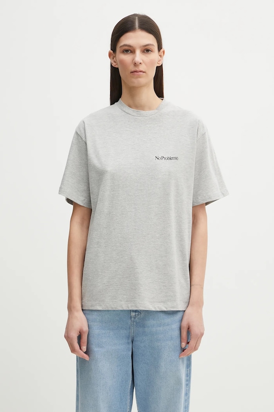 No Problemo t-shirt bawełniany Mini Problemo SS Tee NP6000903 szary SS25