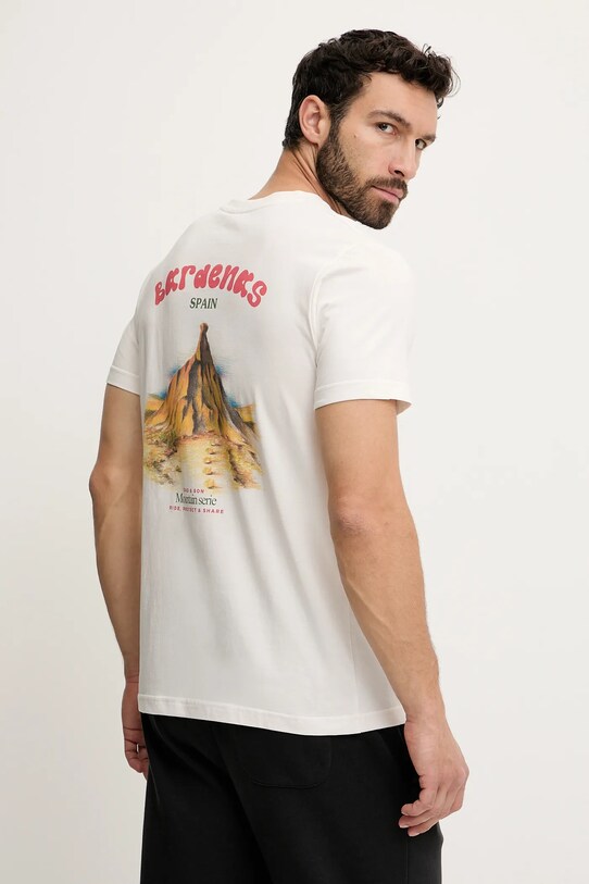 Picture t-shirt bawełniany D&S Bardenas nadruk beżowy MTS1242