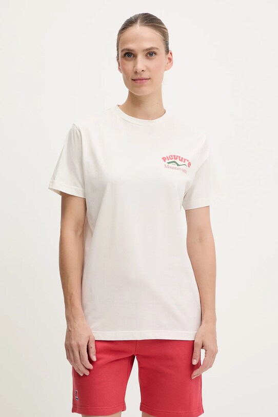 Picture t-shirt bawełniany D&S Bardenas MTS1242 beżowy SS25