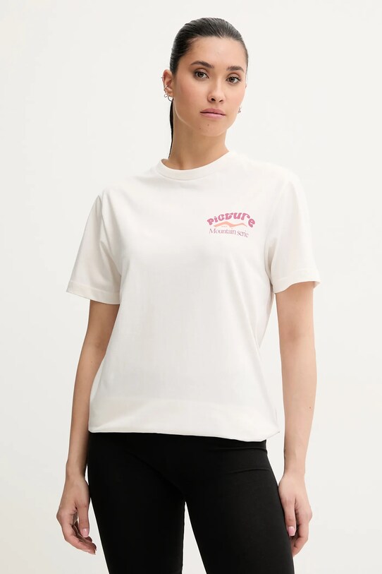 Picture t-shirt in cotone D&S Dolomiti slim beige MTS1245