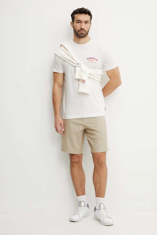 Picture pamut póló D&S Dolomiti MTS1245 bézs SS25