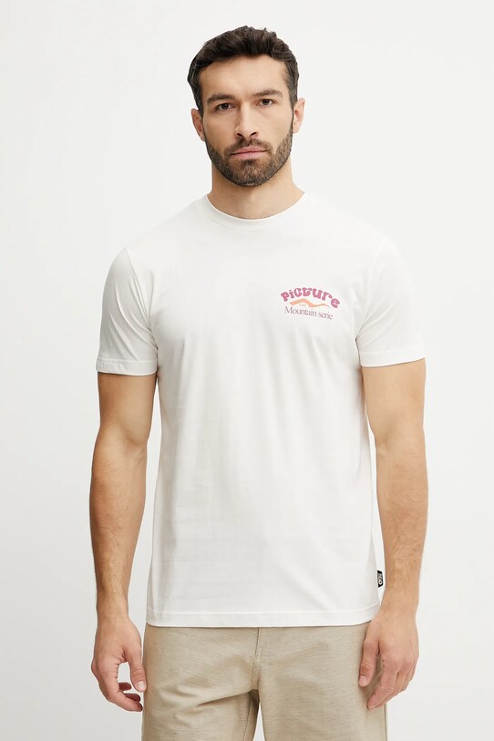 Picture t-shirt in cotone D&S Dolomiti beige MTS1245
