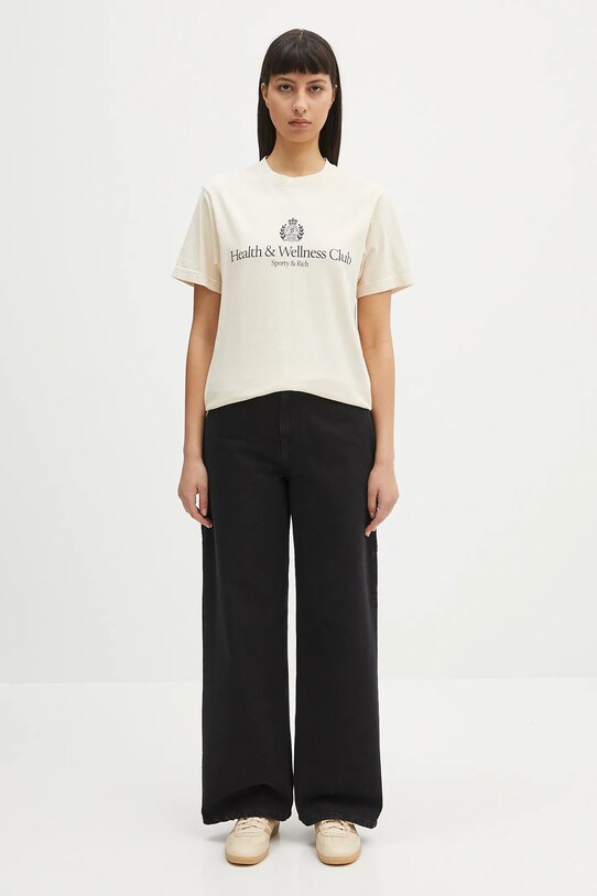 Sporty & Rich t-shirt bawełniany H&W Crest TO043606241CR01