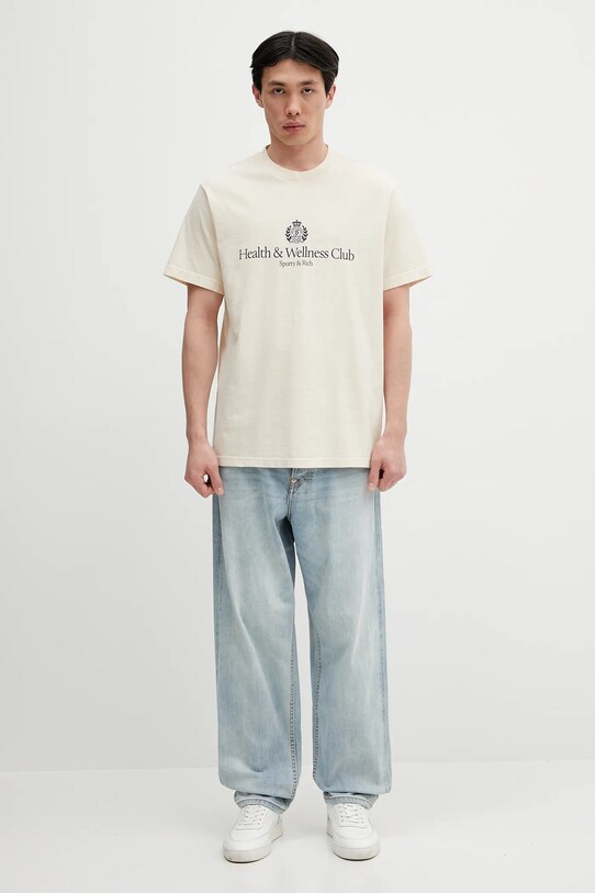 Sporty & Rich t-shirt bawełniany H&W Crest TO043606241CR01