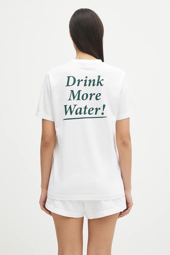 Бавовняна футболка Sporty & Rich Drink More Water TO043606300WH01