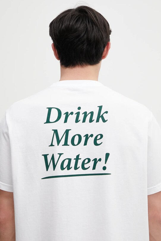 Бавовняна футболка Sporty & Rich Drink More Water TO043606300WH01