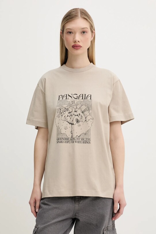 Pangaia tricou din bumbac 10002434 bej SS25