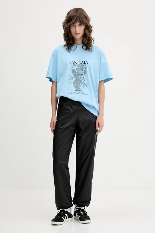 Bavlněné tričko Pangaia 10002436 modrá