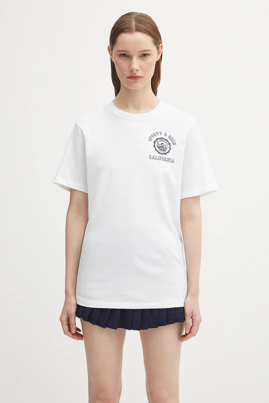 Sporty & Rich t-shirt bawełniany California Emblem Soft TO089625508WH01 biały SS25