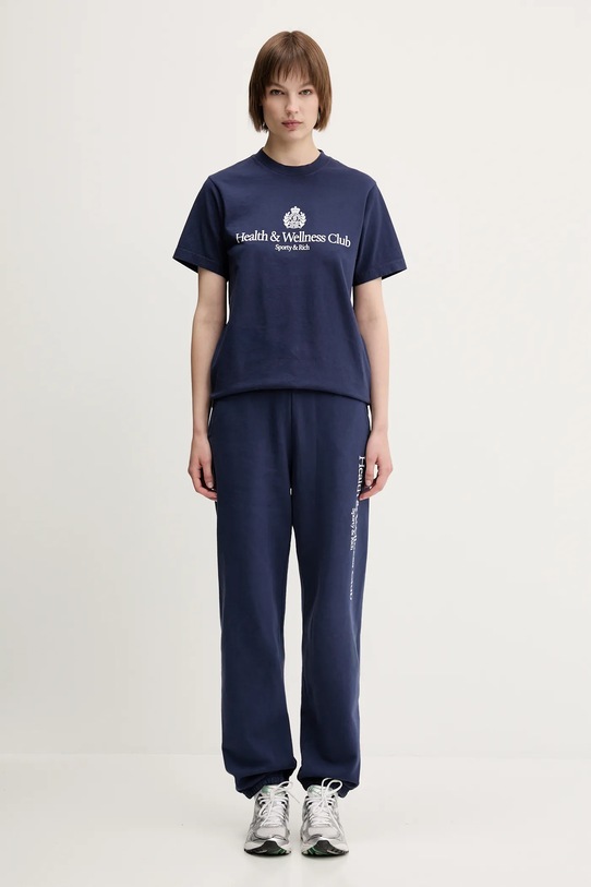 Sporty & Rich t-shirt bawełniany H&W Crest TO043612241BL106