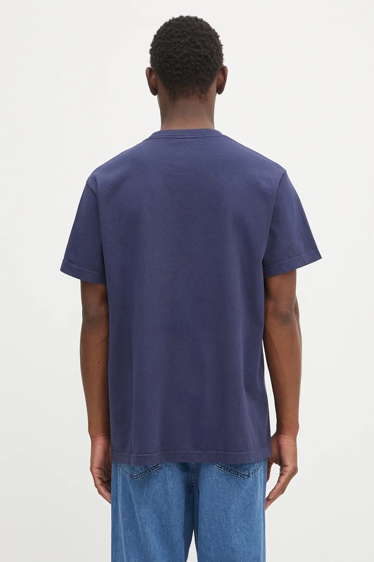 Sporty & Rich t-shirt bawełniany H&W Crest TO043612241BL106 granatowy
