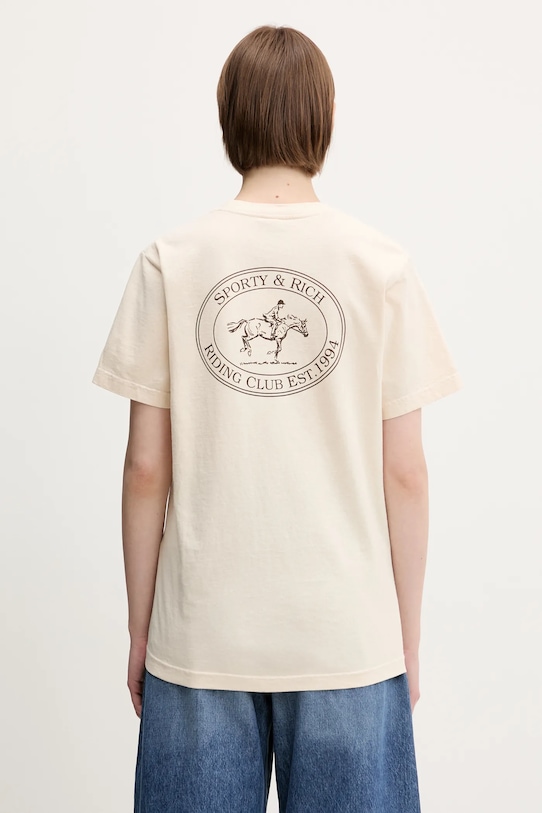Памучна тениска Sporty & Rich Riding Club TO043612244CR01