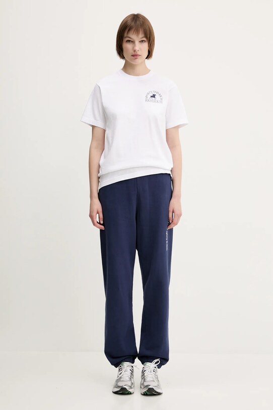 Sporty & Rich t-shirt bawełniany Polo Club TO043612252WH01