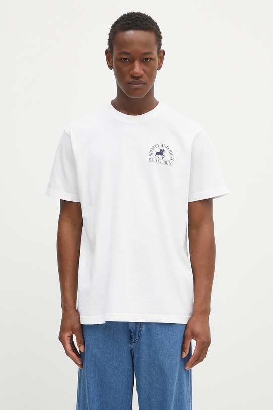 Pamučna majica Sporty & Rich Polo Club regular bijela TO043612252WH01