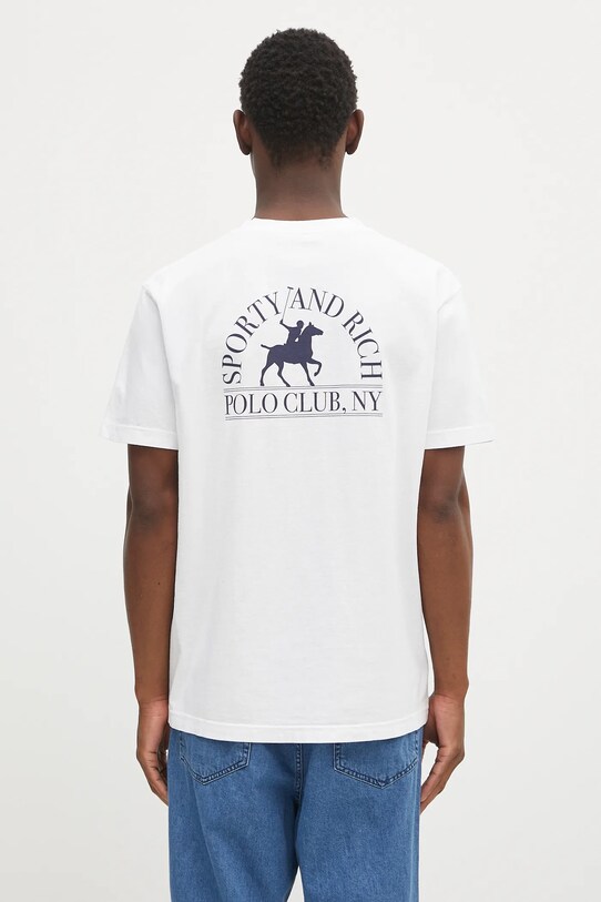Pamučna majica Sporty & Rich Polo Club TO043612252WH01 bijela