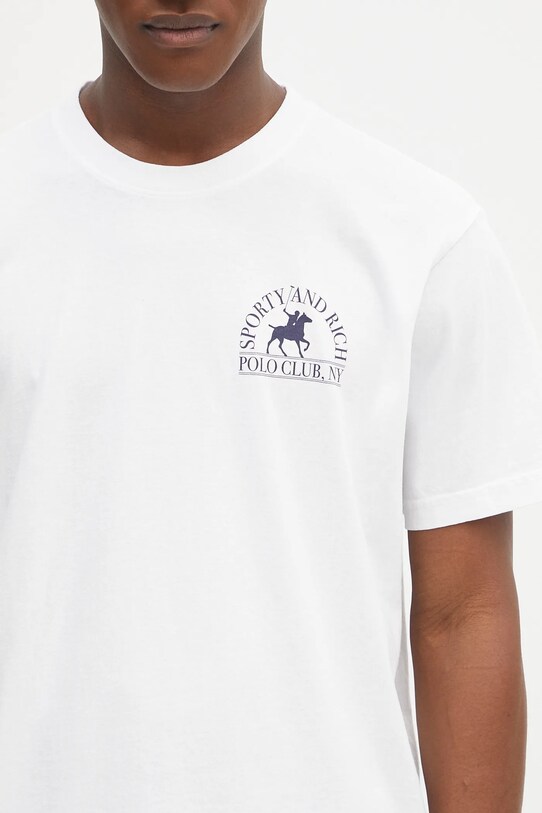 Sporty & Rich t-shirt bawełniany Polo Club TO043612252WH01