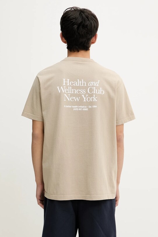 Sporty & Rich t-shirt bawełniany Hwcny TO043622016GY15 beżowy