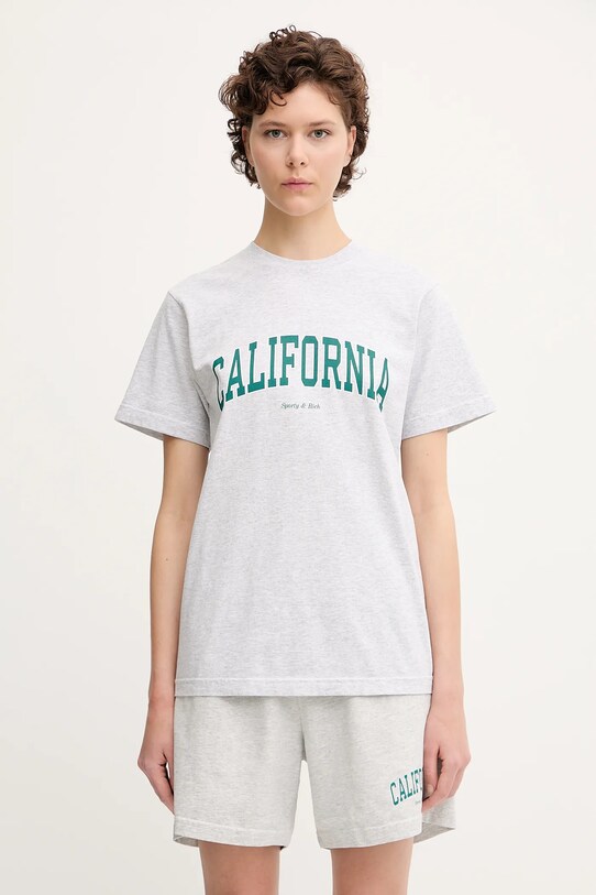 Sporty & Rich tricou California TO043622501GY03 gri SS25