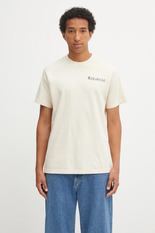 Sporty & Rich t-shirt bawełniany Lion Health TO043620080CR01 beżowy