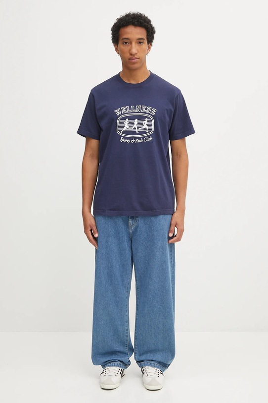 Sporty & Rich t-shirt bawełniany Paris Marathon TO043620126BL106
