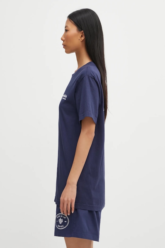 Sporty & Rich t-shirt bawełniany Play Tennis granatowy TO043621425BL106