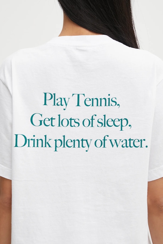 Sporty & Rich t-shirt bawełniany Play Tennis TO043621425WH01