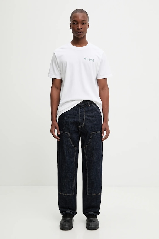 Sporty & Rich t-shirt bawełniany Play Tennis TO043621425WH01