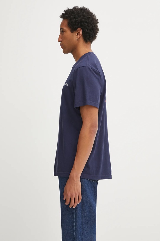 Sporty & Rich t-shirt bawełniany Health Is Wealth TO043602006BL106 granatowy SS25