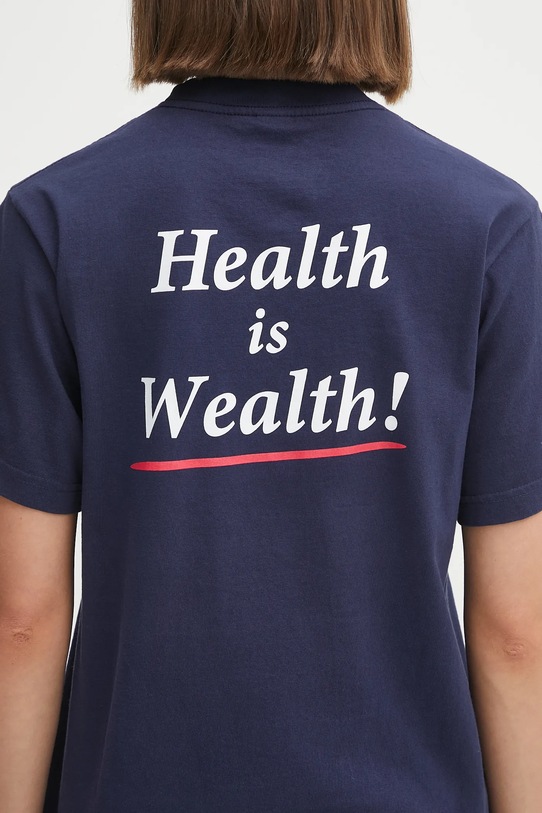Βαμβακερό μπλουζάκι Sporty & Rich Health Is Wealth TO043602006BL106