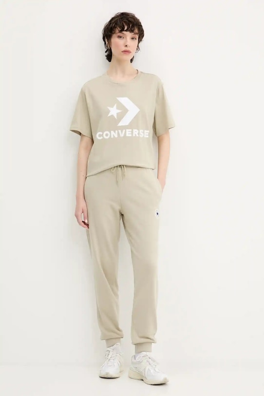 Converse t-shirt bawełniany 10025458.A45 beżowy