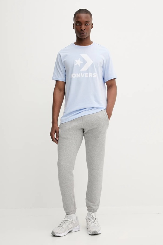 Памучна тениска Converse 10025458.A42 син SS25